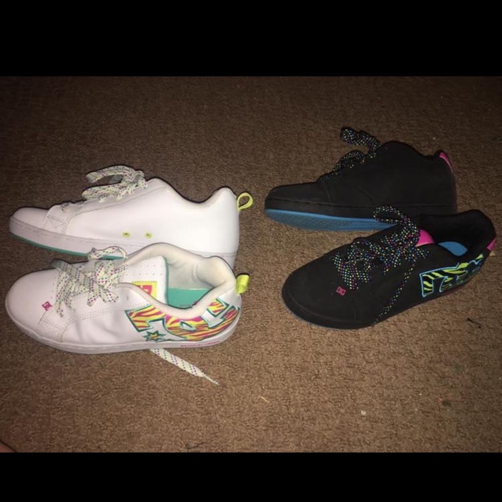 2 pair of sneakers